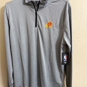 Phoenix Suns Gray Long Sleeve Quarter-Zip Shirt NWT